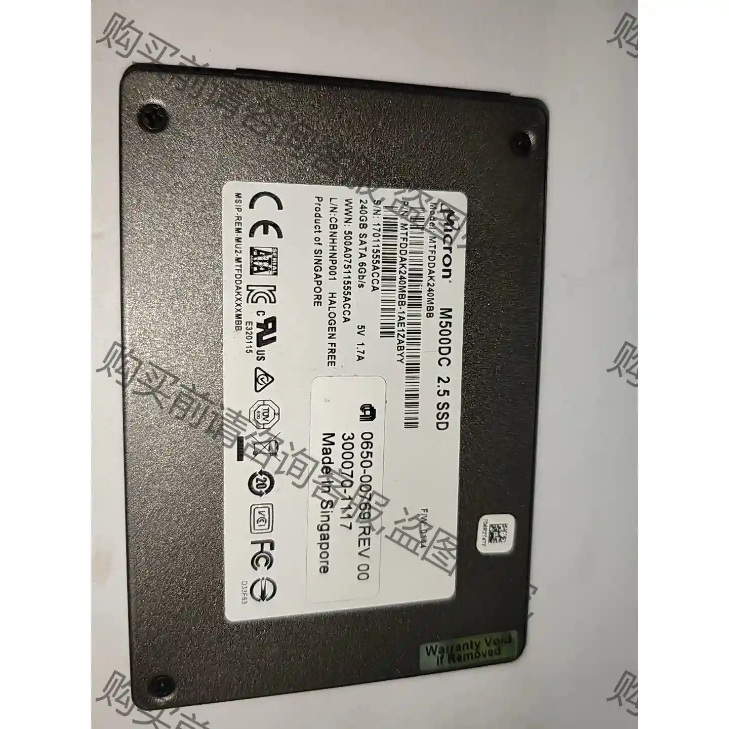 镁光 现货10个 2.5寸 M500DC 240GB SSD 先议价 拆机货包好