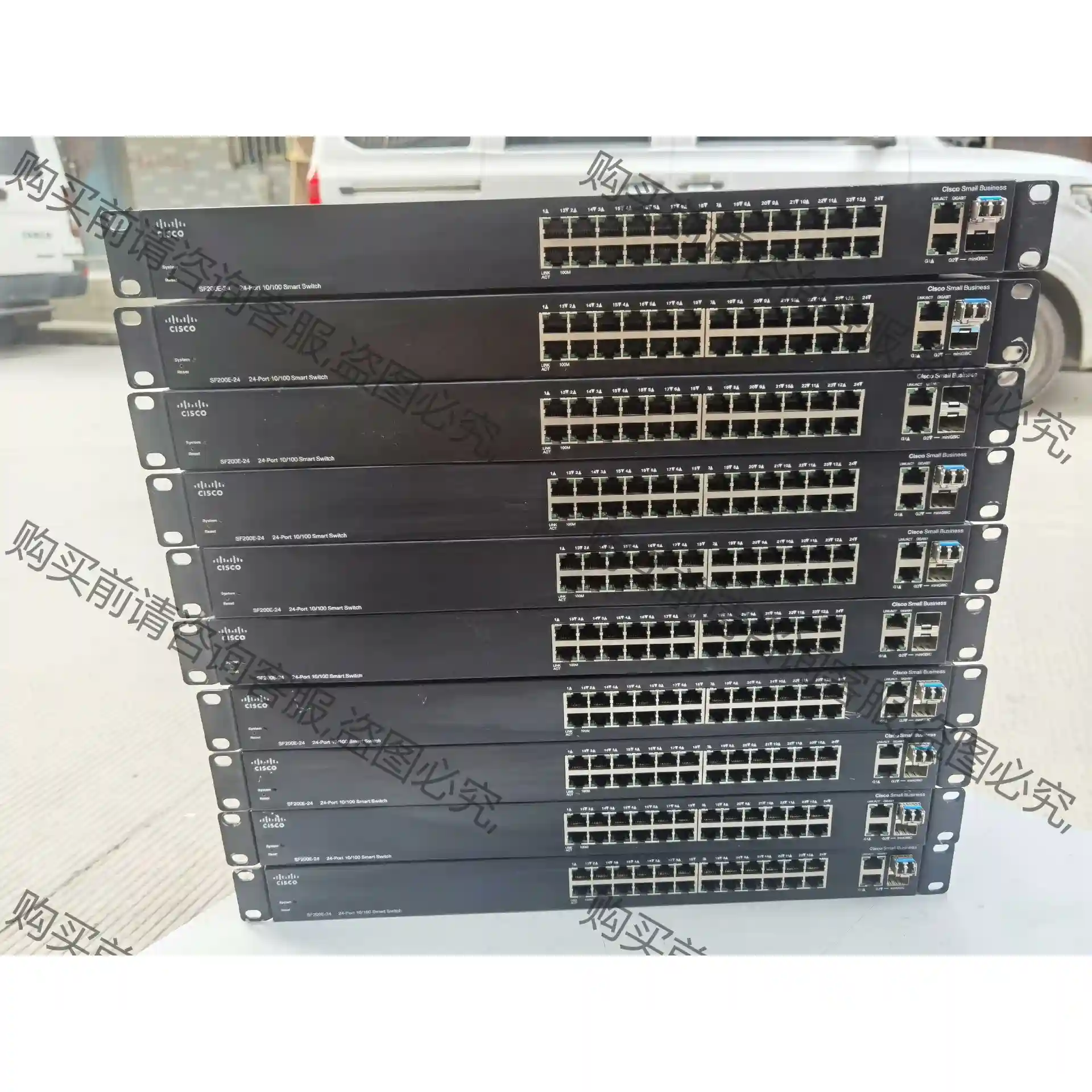思科SF200E-24 24口百兆+2端口千兆sfp光电复用 先议价 拆机货包