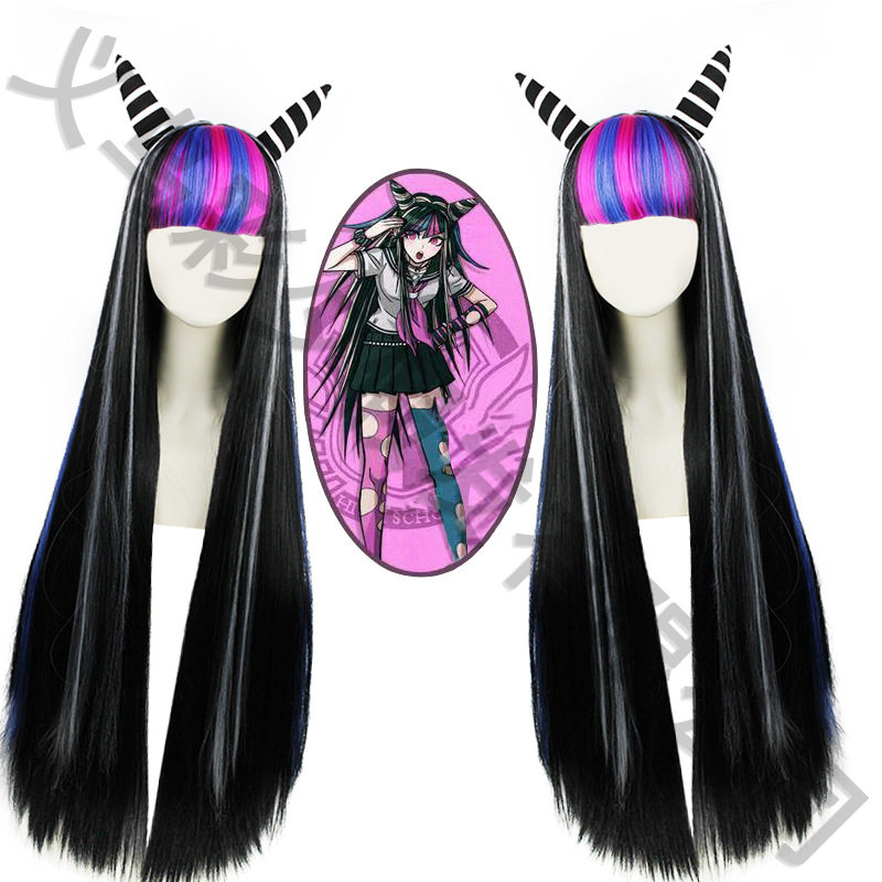 澪田唯吹 新品弹丸论破2 弹丸轮舞造型长直发 cos 动漫假发