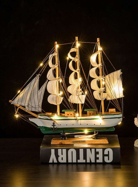 帆船创意摆件家居饰品客厅酒柜装饰卧室房间布置摆设乔迁新居礼品