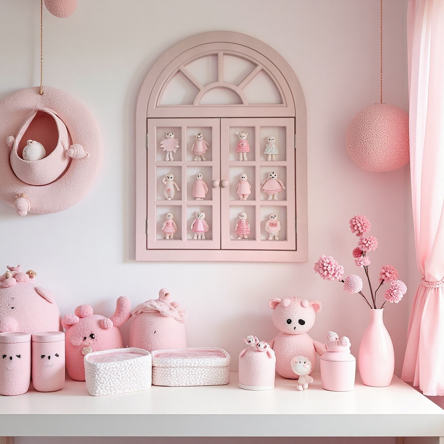 拱形假窗户装饰仿真墙面多巴胺