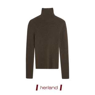高领针织衫 法式 时尚 洋气女秋冬修身 毛衣 HERLAND她地 打底衫 666