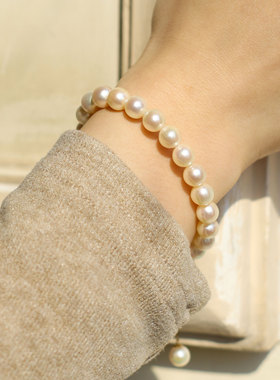 18K真金天然珍珠手链  12.19冬至节直播间专属