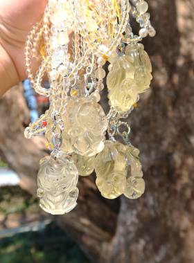 龙虎山黄水晶狐狐水晶项链吊坠  12.19冬至节直播间专属