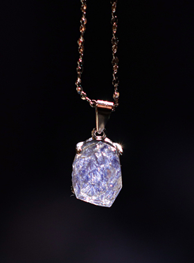 S925银净体蓝线石水晶吊坠  12.19冬至节直播间专属