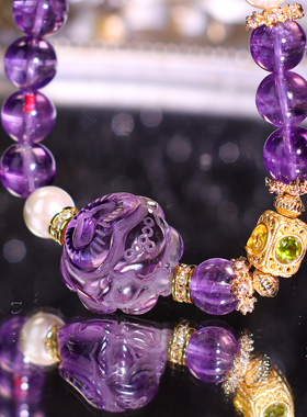 泰国紫晶狐狐水晶手链  12.19冬至节直播间专属