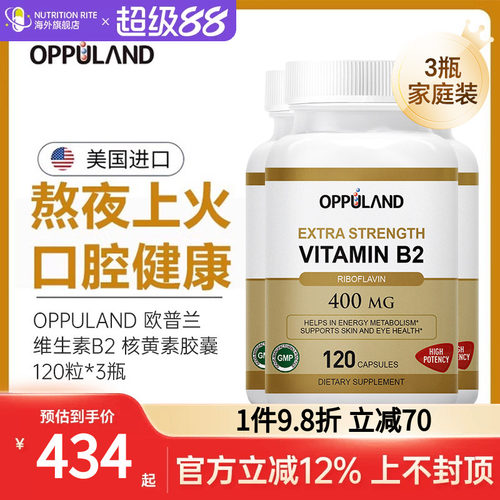 美国进口维生素b2维VB2片400mg