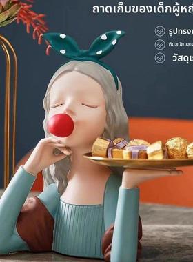 创意北欧轻奢家居蝴蝶结女孩装饰摆设客厅玄关放钥匙托盘收纳摆件