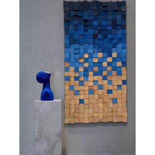 《年轮》侘寂风装饰画立体实木装置挂画当代艺术挂画大尺寸木雕画