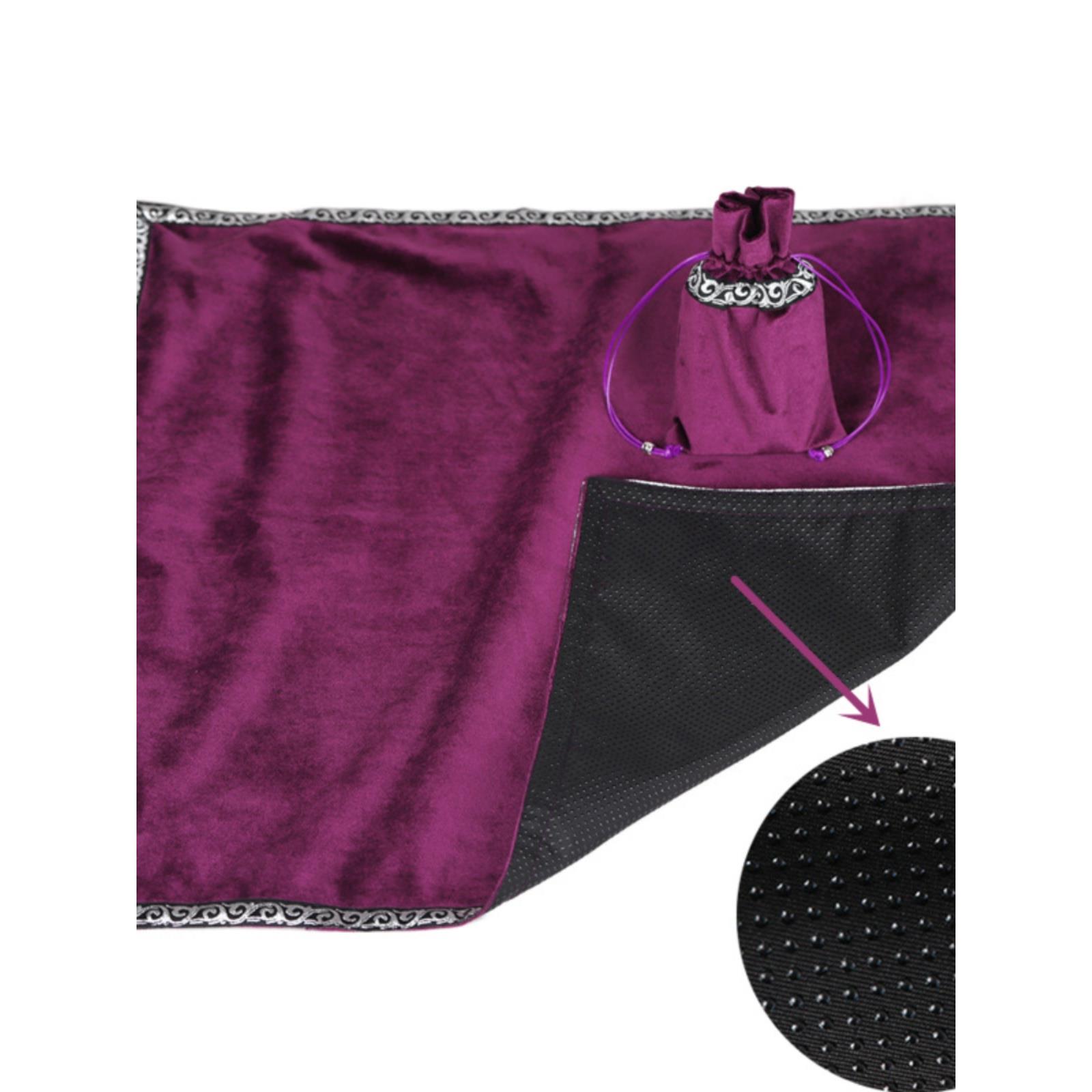 塔罗牌神谕卡桌布防滑绒布纯色桌布加牌袋柔软装饰布altar cloth