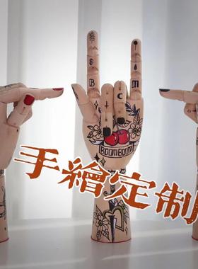 手绘定制摆件木手复古拍照道具家居装饰个性礼物