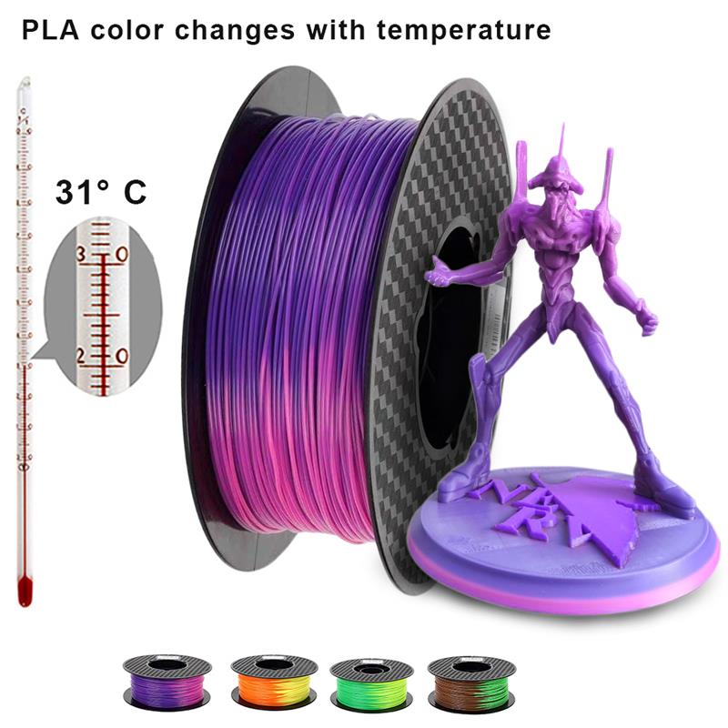 3D打印机耗材 变色pla材料 温变色渐变热敏感线材笔丝 1.75mm 1kg