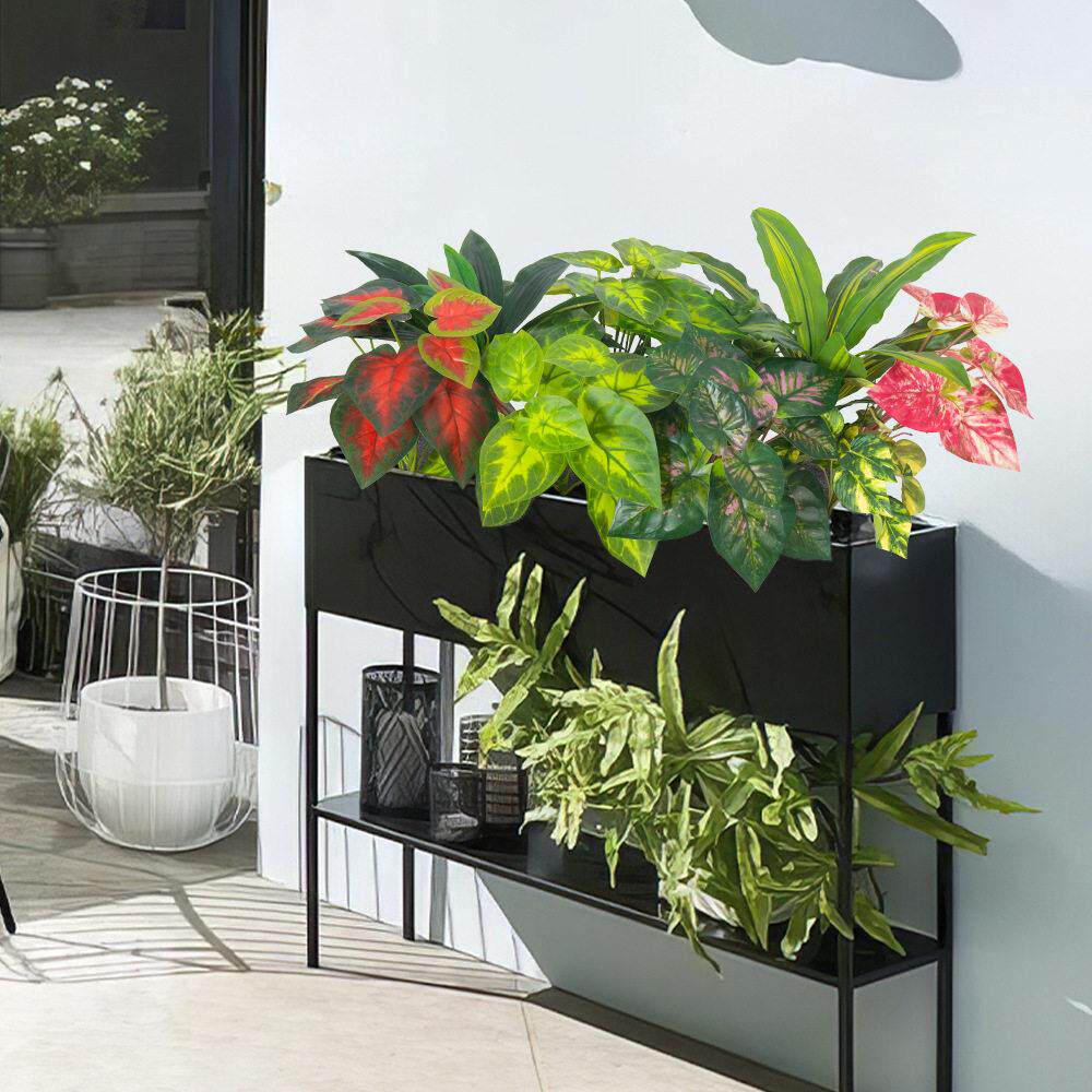 商铺隔断仿真绿植盆栽巴西木芋头室内假绿植装饰花箱花槽造景组合