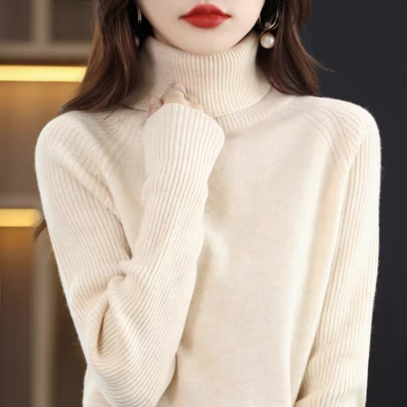 100%纯羊绒衫女高领毛衣