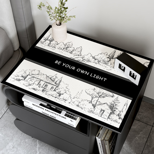 床头柜保护垫防水防滑可裁剪垫子轻奢高级感防尘盖布主卧桌面垫子