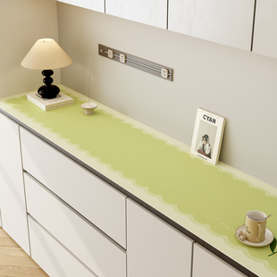 餐边柜保护垫奶油风电视柜长条桌垫可裁剪桌面专用垫子免洗鞋柜垫