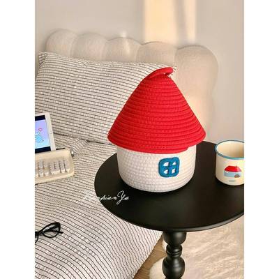 可爱小房FSB子棉线编织收纳筐客厅零食居物收纳桶玄关家钥匙杂整