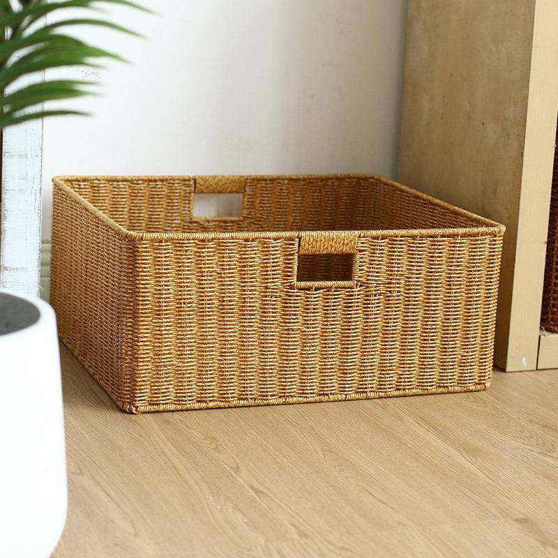 仿藤收纳筐格柜子用橱柜架子编织家筐茶几床头柜整K009161编理储,收纳整理,收纳筐,淘宝优惠券,粉丝福利购,淘宝优惠卷