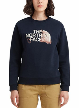 北面THE NORTH FACE 字母印花长袖套头复古运动卫衣NF0A5JX7-RG1