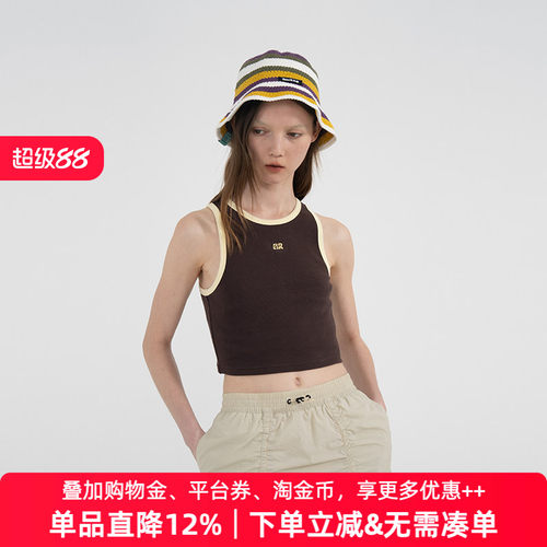 APPARITION AR字母logo刺绣绣花 简约 无袖背心 女式吊带 打底衫
