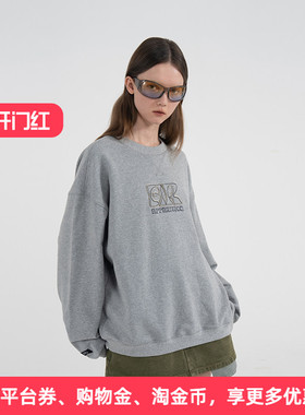 APPARITION 字母变形贴布绣 加绒保暖 圆领套头卫衣 男女同款