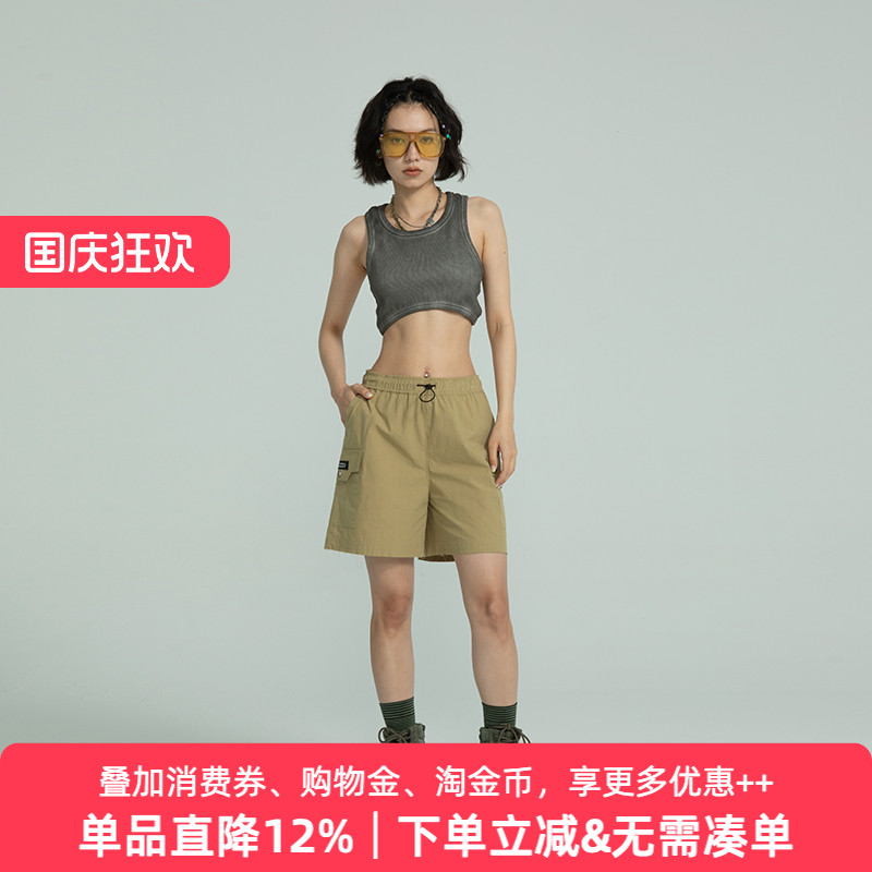 APPARITION五分裤侧边口袋装饰