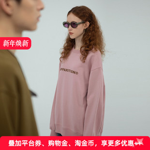 字母logo刺绣 型 圆领套头 卫衣女 APPARITION 男女同款 宽松版