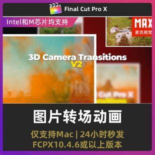 fcpx转场插件 8个图片一张张轮播展示画面切换转场动画fcpx插件