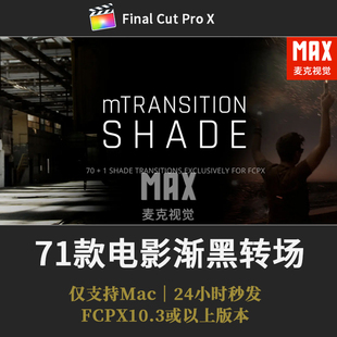 FCPX电影黑场转场插件阴影遮挡睁眼醒来视频切换淡入淡出过渡模板