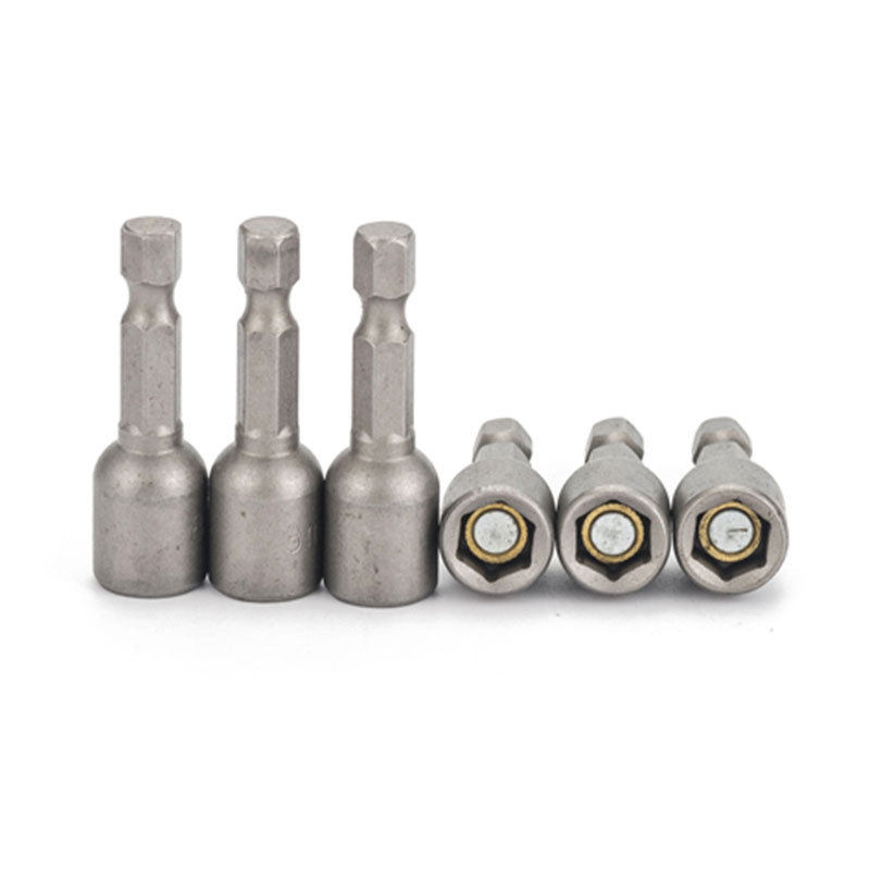 钻尾丝套头 钻尾螺丝批头 强磁六角筒 磁性套筒风批套筒工具扳手