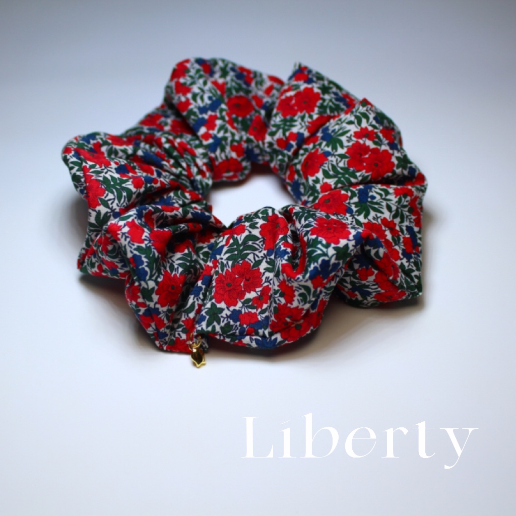 英国Liberty棉布甜美ins小众夏天手工大肠发圈头花发绳皮筋