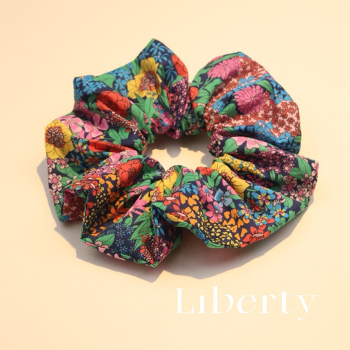 英国Liberty棉布繁花手工不勒头发可亲子发圈皮筋
