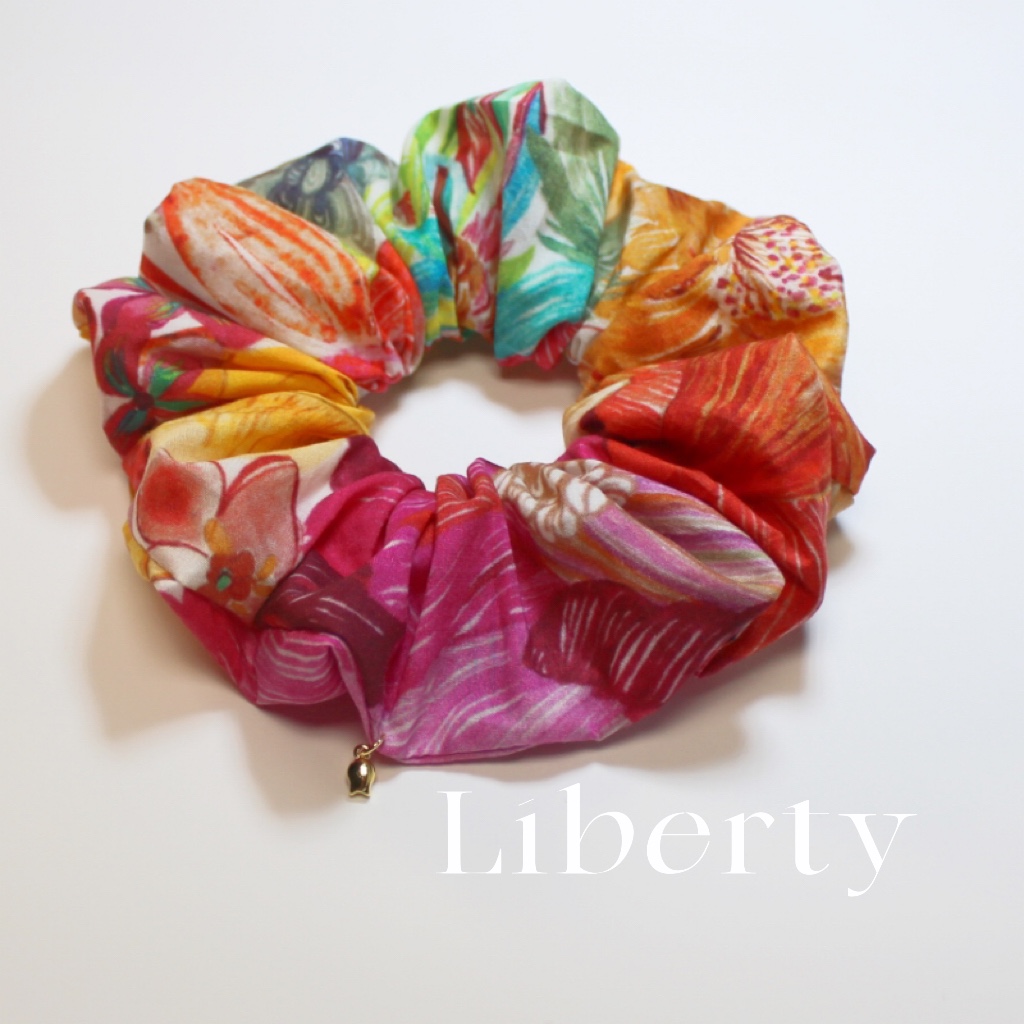 英国Liberty棉布甜美ins小众夏天手工大肠发圈头花发绳皮筋