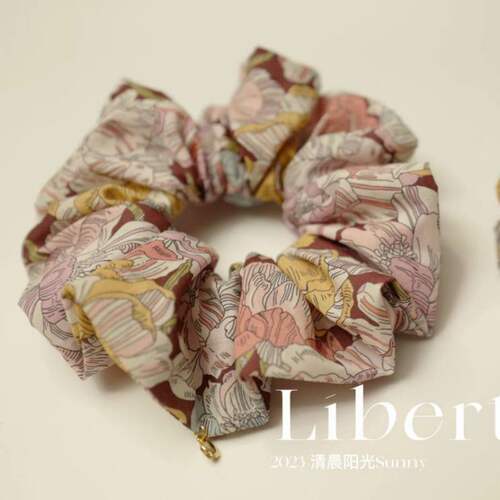 Liberty棉布甜美ins手工大肠发圈头花发绳皮筋