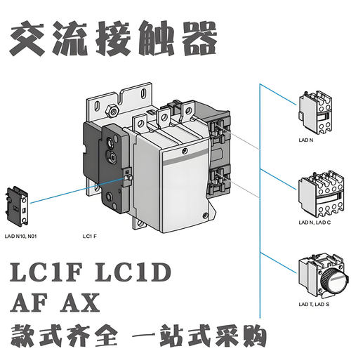 施耐德三极直流接触器LC1F115AF