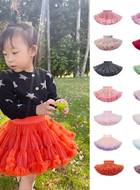 秋冬女童套装星星毛衣外套开衫二代宽腰TUTU半身裙公主蓬蓬裙