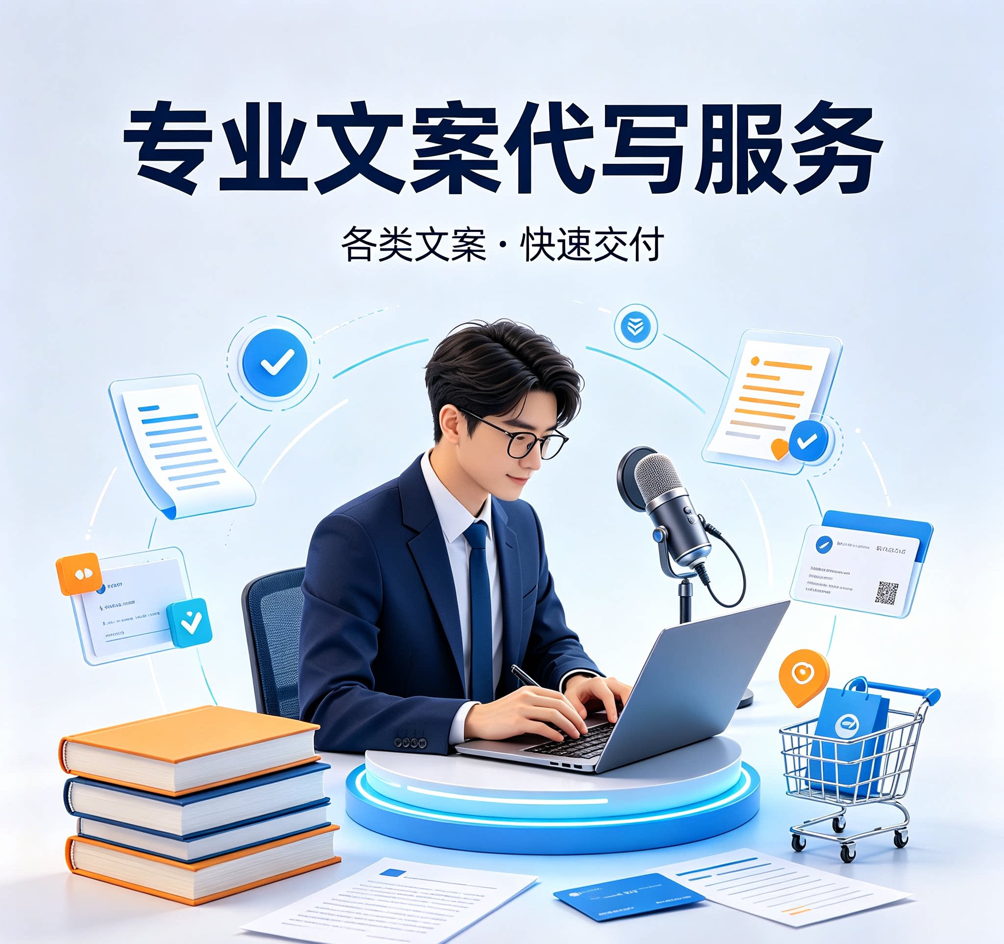 全品类文案代写起名定制工作总结演讲稿科研报告设计服务