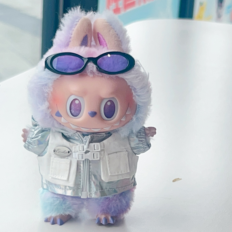 labubu3.0幸运紫色娃衣服裙子