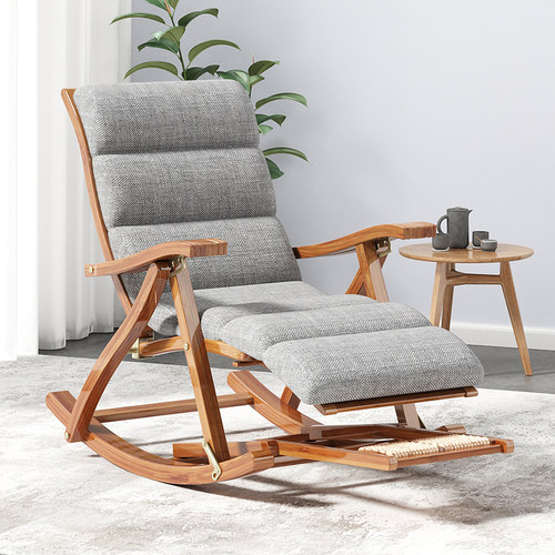 摇摇椅阳台家用休闲 躺椅折叠大人老人午休客厅摇椅懒人椅子睡椅