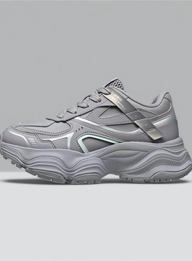 贵人鸟女鞋跑步鞋正品2025春新款厚底运动休闲皮面老爹鞋Y251840