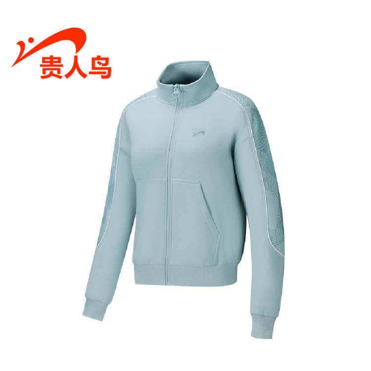 贵人鸟外套女装正品2023春新款运动休闲立领针织运动服装1031N58