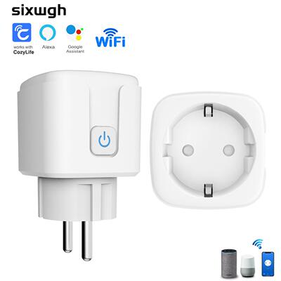 智能wifi插座欧规定时转换插头Alexa Google 智能语音APP远程操控