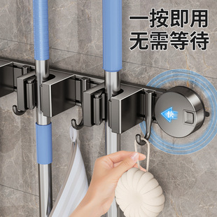 吸盘拖把架挂钩置物架卫生间强力固定挂架卡扣浴室壁挂夹免打孔