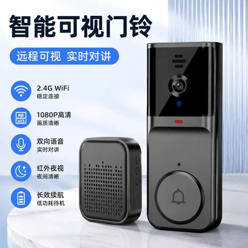涂鸦WiFi可视对讲门铃 Video Doorbell Camera 1080P无线智能门铃