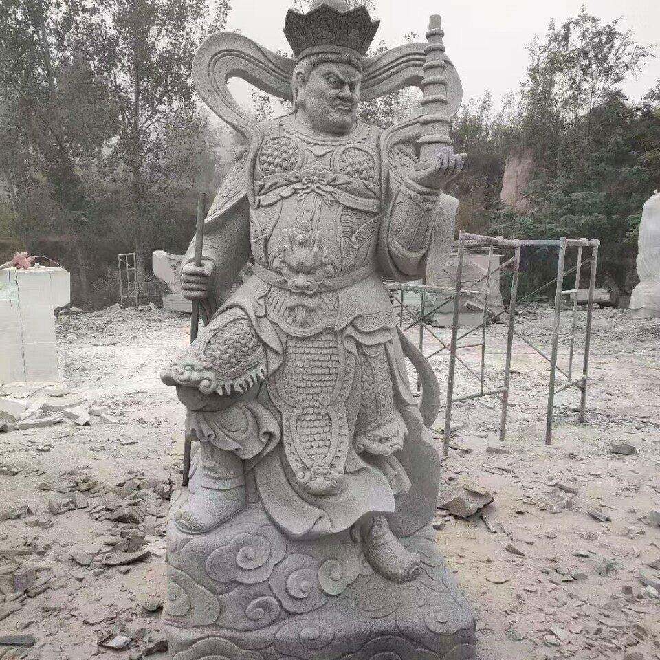 青石四大天王寺庙佛像门神雕塑大理石四大金刚石雕四大护法摆件