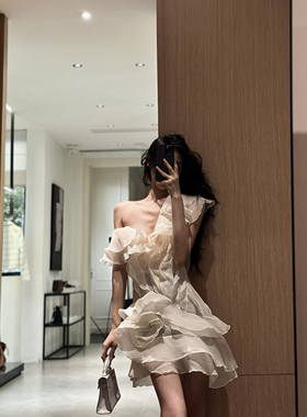 ISGRX 琉璃越南品牌生日裙礼服连衣裙千金风老钱风纯欲小众设计