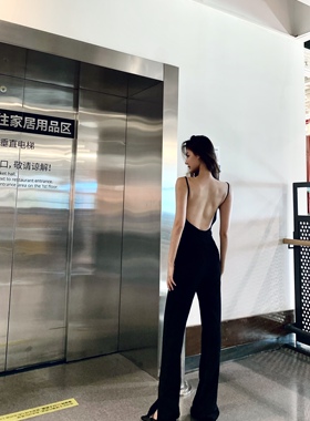 ISGR X 李星儿同款露背吊带欧美露背吊带纯色连体衣背心上衣现货