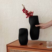 意式精美陶瓷花瓶北欧风极简家居软装摆件水养插花花器