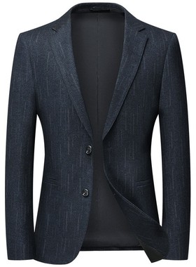 秋冬弹力西装男士青年免烫西服修身潮流休闲单西xl05