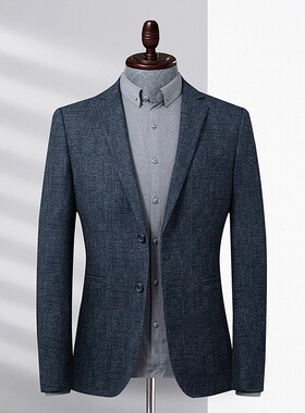 西装男秋冬新款韩版弹力男式休闲小西装男士修身西服外套xl28